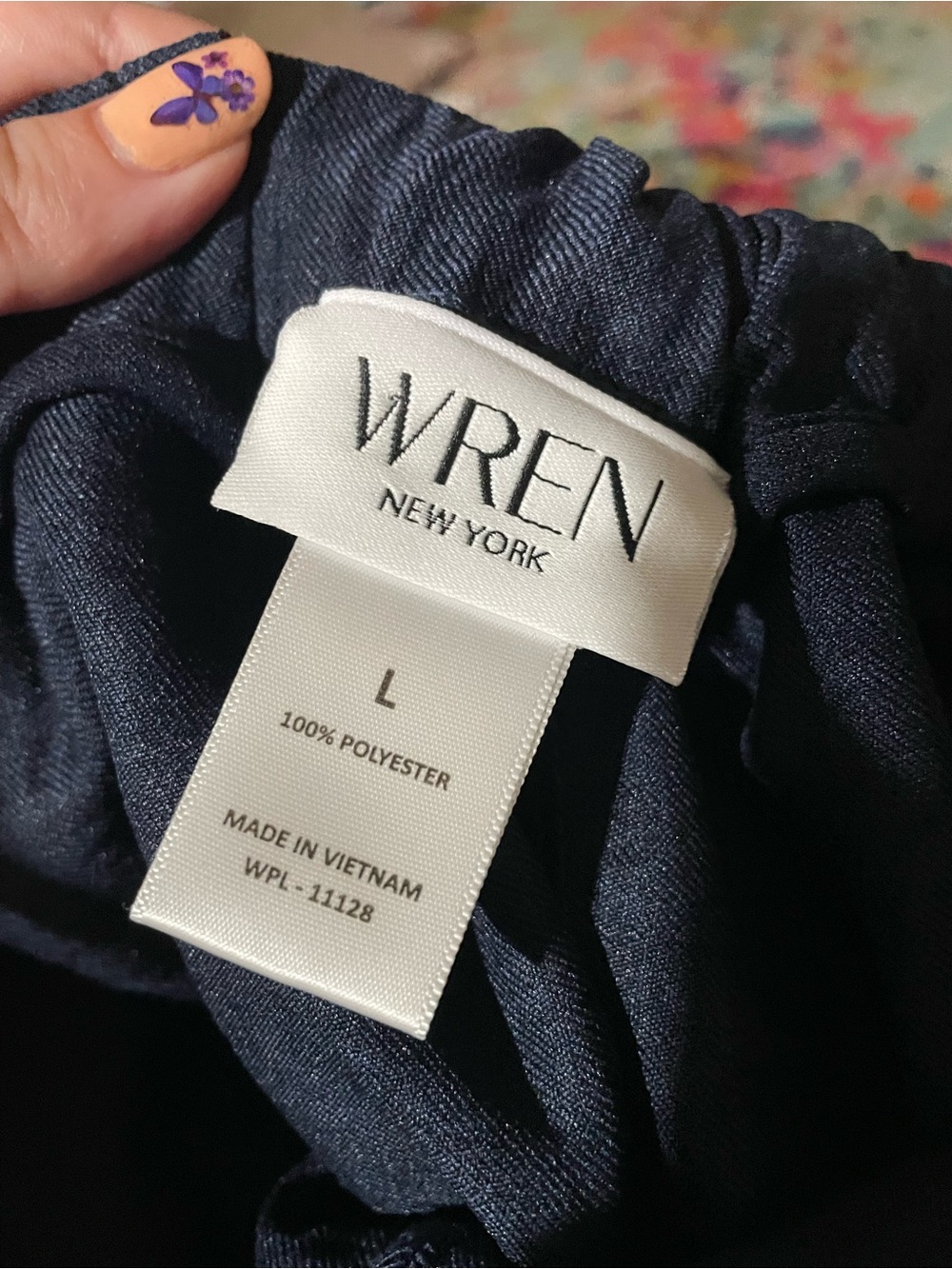 Wren Navy Wide-Leg Sailor Trousers with Gold Buttons - NWOT - Picture 4 of 4